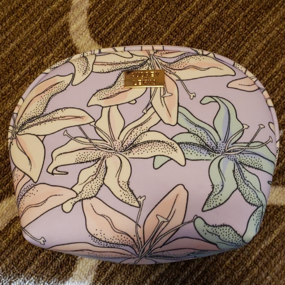 Floral makeup bag